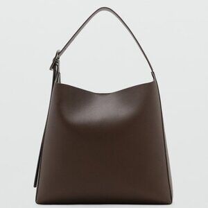 Mango Brown / Chocolate Bucket Bag with Buckle
